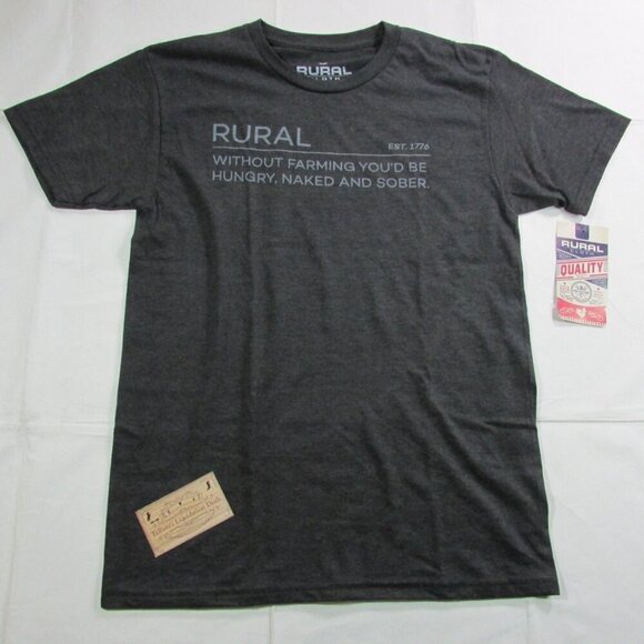 Rural Cloth Short Sleeve Rural Definition Graphic T-Shirt Black - Picture 1 of 2